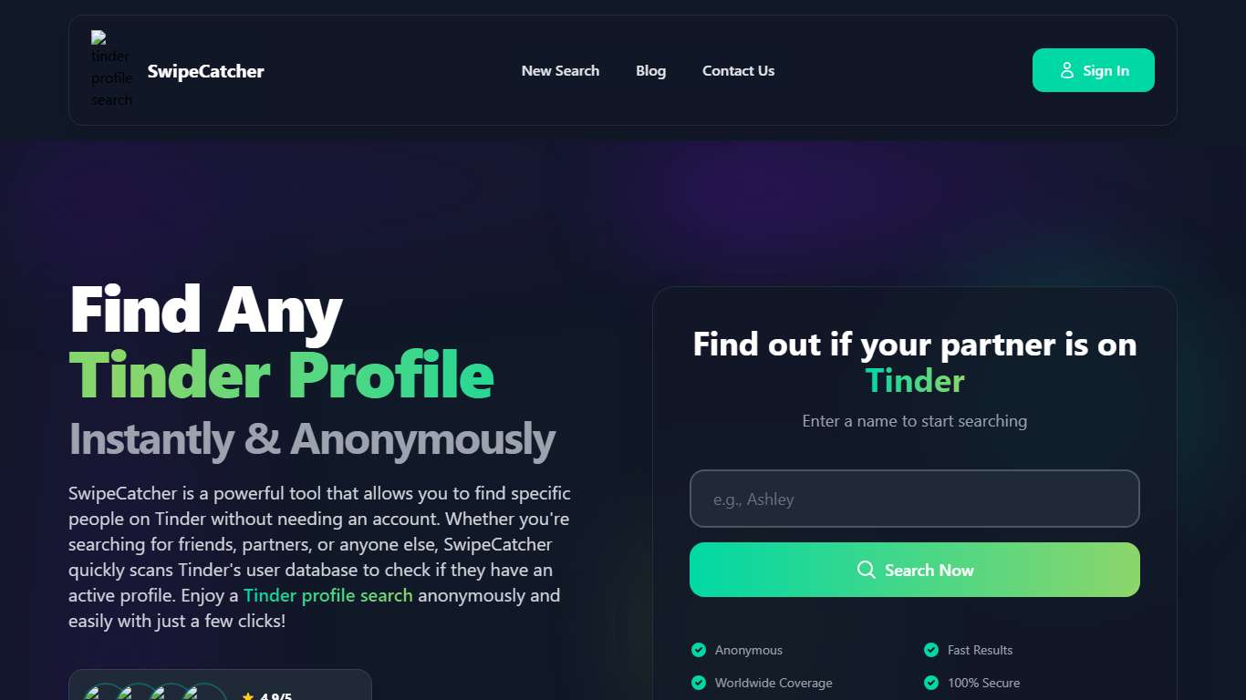 Tinder Profile Search | Powerful Tinder Profile Search Engine | SwipeCatcher